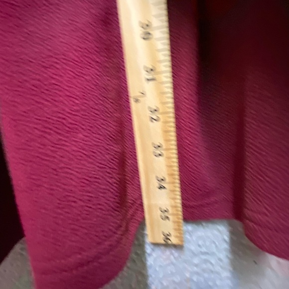 White Mark Dress Women Small Red Pleated Long Sleeve Pullover Burgundy - Picture 5 of 12